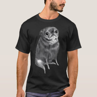 Camiseta Pug Preto Fofo