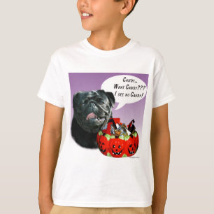Camiseta Pug (preto) Halloween Candy