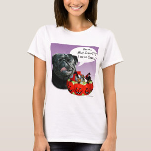 Camiseta Pug (preto) Halloween Candy