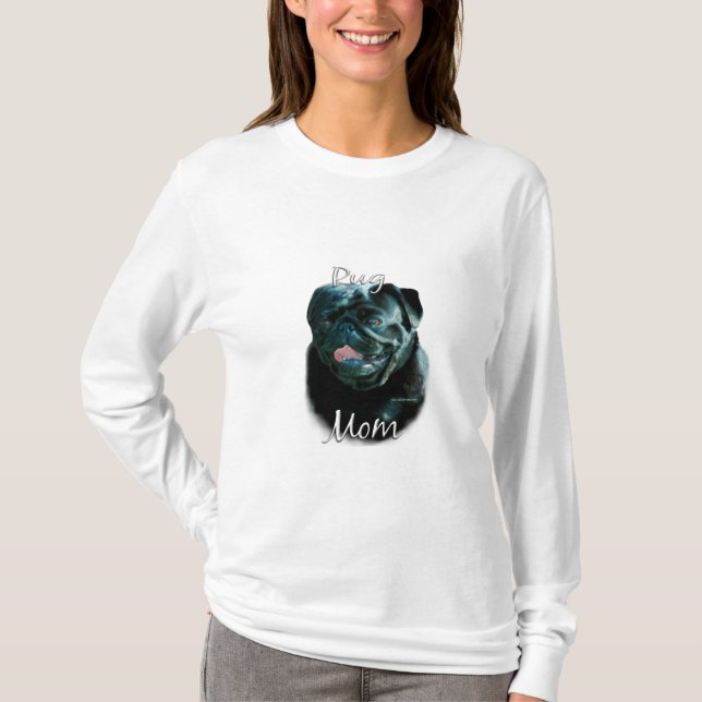 Camiseta Pug (preto) Mãe 2 (Frente)