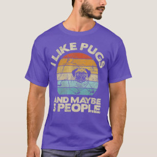 Camiseta Pug , Pug Lover , Dif Cão Lover , Pug Retro (2)