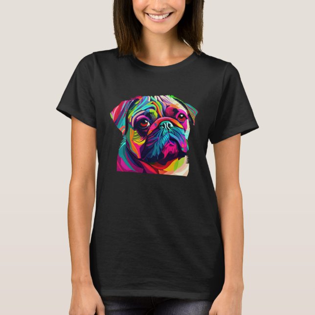 Camiseta Pug Pug Pop Pug Fofo (Frente)