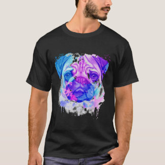 Camiseta Pug, Pug Watercolor, Pug Dog Painting Essential T-