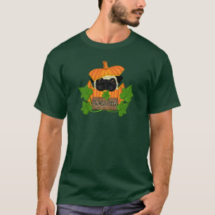 Camiseta Pug Pumpkin Patch