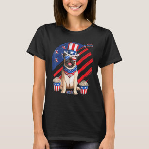 Camiseta Pug Puppy Dog 4 De Julho Patriótico Americano