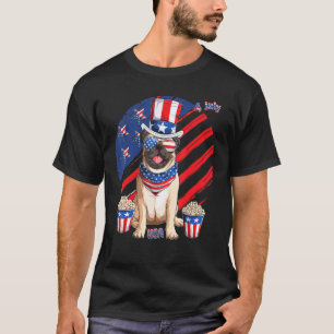 Camiseta Pug Puppy Dog 4 De Julho Patriótico Americano