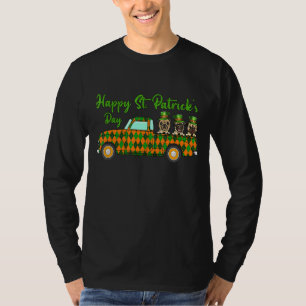 Camiseta Pug Puppy Dogs Dia de São Patrício Shamrock Gre