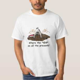 Camiseta Pug que escava para o Natal