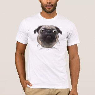 Camiseta Pug que rebenta para fora