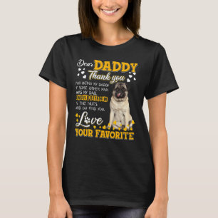 Camiseta Pug Querido Papai Obrigado Por Ser Meu Papai