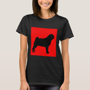 Camiseta Pug Red Background Classic T-Shirt 699