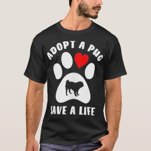 Camiseta Pug Rescue da Carolina do Norte Inc