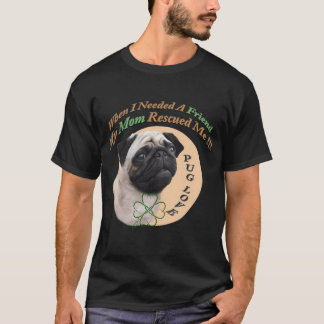 Camiseta Pug Resgatado Por Sua Mãe