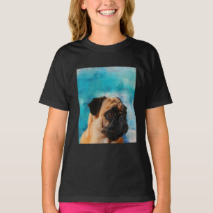 Camiseta Pug Retrato Cute Pug Face Pug Lover