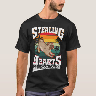 Camiseta Pug Roubando Corações e Soltando Pum no Dia dos Na