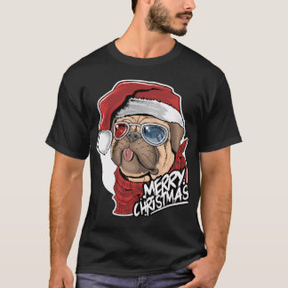 Camiseta Pug Santa