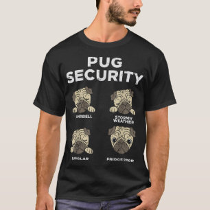 Camiseta Pug Security Funny Animal Pet Dog Proprietários