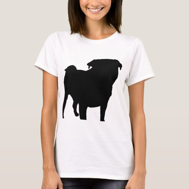 Camiseta Pug Silhouette (Frente)