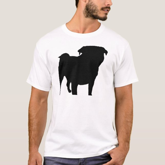 Camiseta Pug Silhouette (Frente)