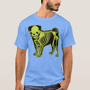 Camiseta Pug Skeleton Halloween