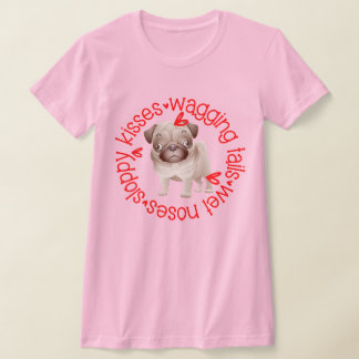 Camiseta Pug Sloppy Kisses B&C