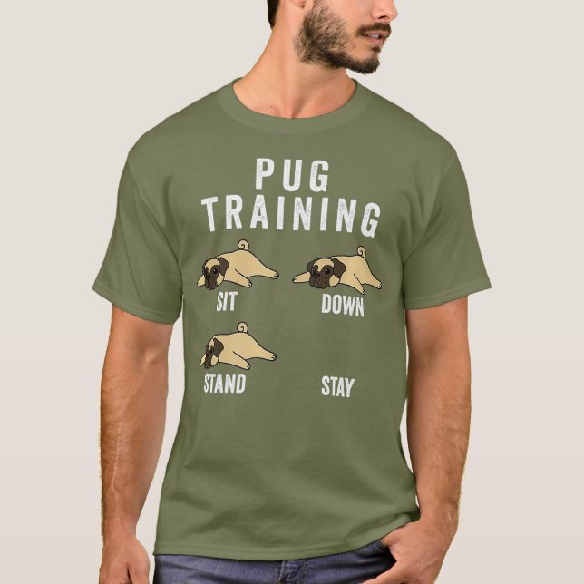 Camiseta Pug Training Dog Premium (Frente)