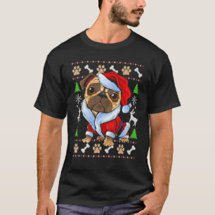 Camiseta Pug Ugly Christmas Sweater Santa Claus Pug Xmas Gi