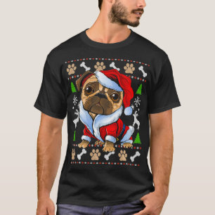 Camiseta Pug Ugly Christmas Sweater Santa Claus Pug Xmas Gi