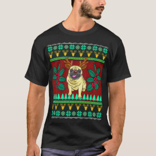 Camiseta Pug Ugly Christmas Sweater Style For Pugly Lovers