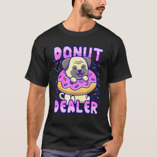 Camiseta Pug Vendedor de Donut