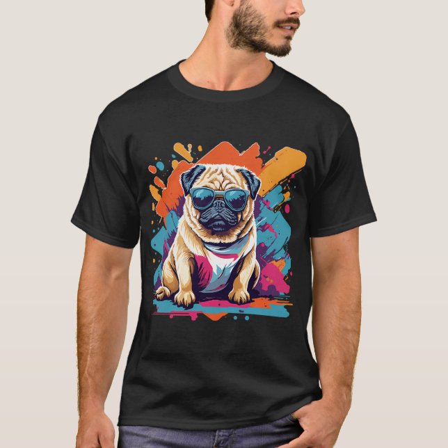 Camiseta Pug Vintage (Frente)