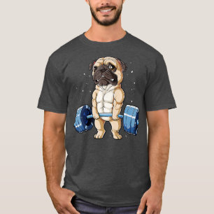 Camiseta Pug Weising Engraçados Homens Malhação Gym W