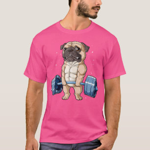 Camiseta Pug Weising Engraçados Homens Malhação Gym W
