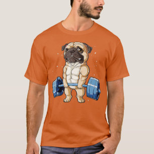 Camiseta Pug Weising Engraçados Homens Malhação Gym W