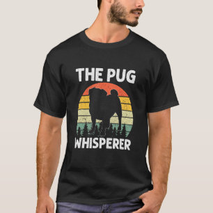 Camiseta Pug Whisperer Funny Pug Dog Vintage Retro Stor