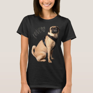 Camiseta Pug Women Pug Mãe Pai Vida Amor Cachorro Pet 1
