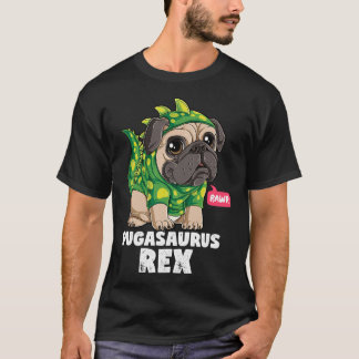 Camiseta Pugasaurus Rex T Pug Amantes de Dinossauros Cachor