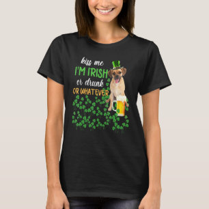 Camiseta Puggle Beije-me Sou Irlandês Ou Bêbado Ou O Que Se