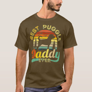 Camiseta Puggle Dad Best Daddy Dog Lover Retro Vintage Gift