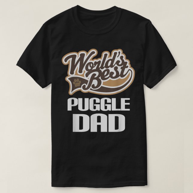 Camiseta Puggle Dog Pai (Worlds Best)  (Frente do Design)