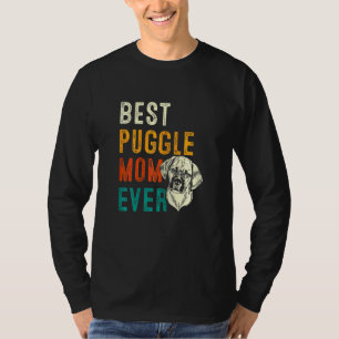 Camiseta Puggle Gráfico Para Mulheres Meninas Mães Mãe Pugg