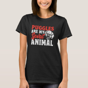 Camiseta Puggle Graphic Para Mulheres Homens Crianças Puggl