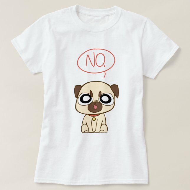 Camiseta Puggle irritado (Frente do Design)