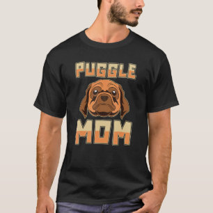 Camiseta Puggle Mãe Bela Animal Pet Proprietário Cão Mamãe