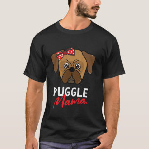Camiseta Puggle Mãe Cachorro Cachorro Dando Presente