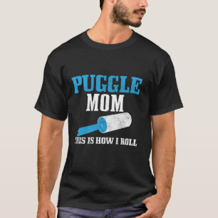 Camiseta Puggle Mamãe Cabelo Cachorro Engraçado Puggle Mama