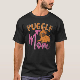 Camiseta Puggle Mom Dog  Dog Owner Animal Mothers Day Puggl