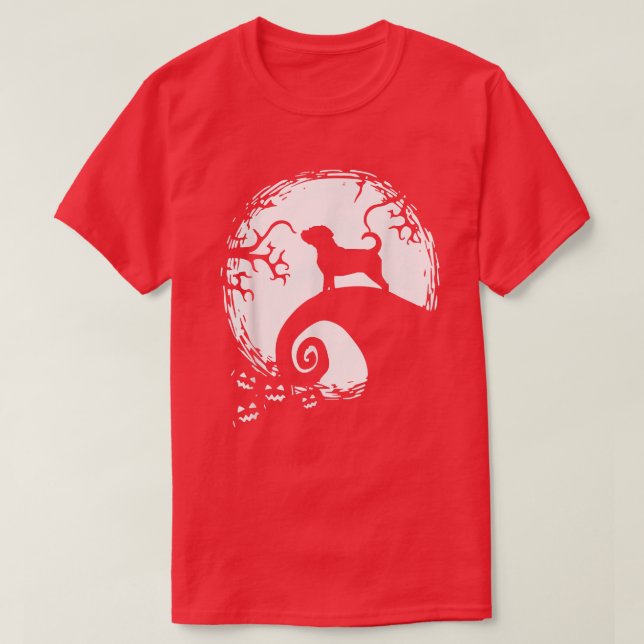 Camiseta Puggle Moon Halloween (Frente do Design)
