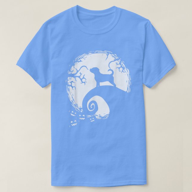 Camiseta Puggle Moon Halloween (Frente do Design)