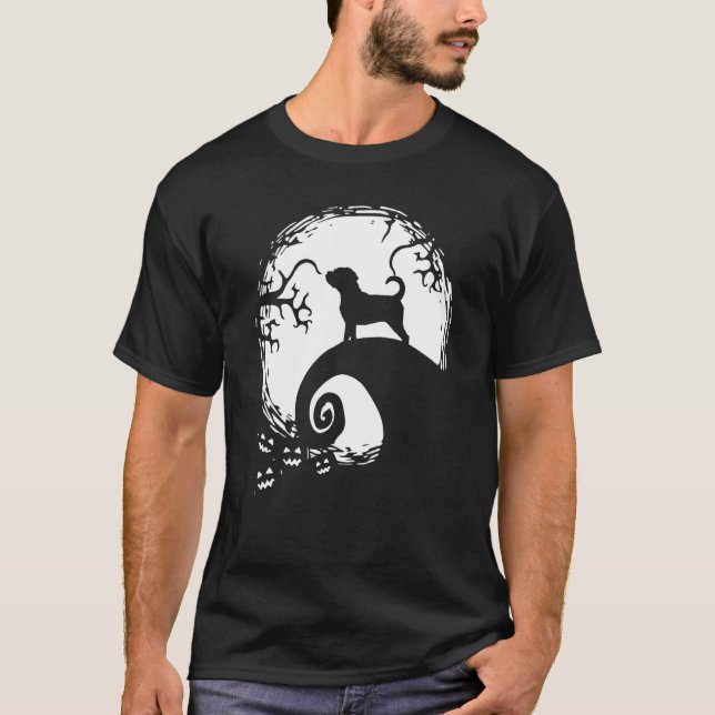 Camiseta Puggle Moon Halloween (Frente)